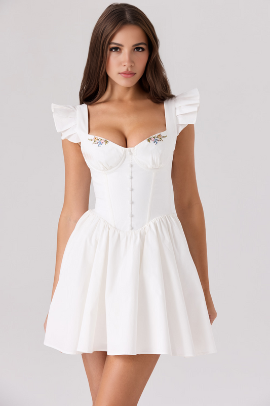 White A-Line Mini Dress