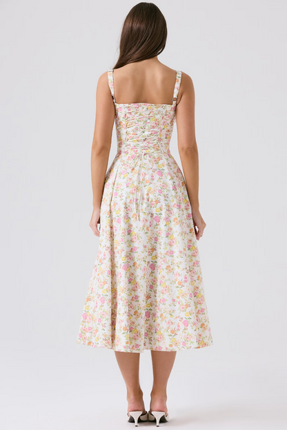 Ivory Slit Midi Sundress